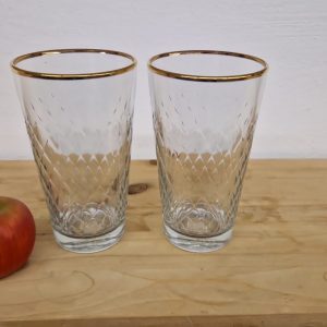 Apfelweinglas mit Goldrand 0,5L